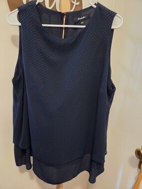 Simply Be Navy Sleeveless Dot-Print Camisole